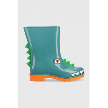 Melissa cizme copii Rain Boot + Fabula Inf culoarea turcoaz de firma originale