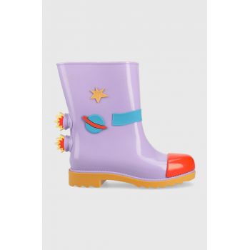 Melissa cizme copii Rain Boot + Fabula Inf culoarea violet ieftine