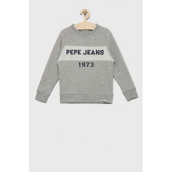 Pepe Jeans bluza copii culoarea gri, modelator