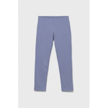 United Colors of Benetton leggins copii culoarea violet, neted