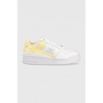 adidas Originals sneakers din piele Forum Bold culoarea alb