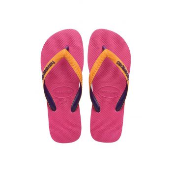 Havaianas slapi Top Mix femei, culoarea roz, cu toc plat