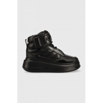 Karl Lagerfeld sneakers din piele ANAKAPRI culoarea negru KL63555 de firma originali