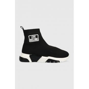 Love Moschino sneakers culoarea negru