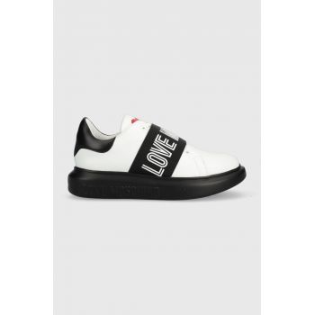 Love Moschino sneakers din piele culoarea alb