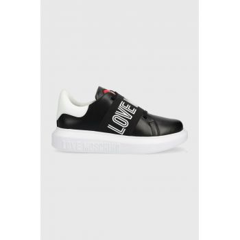 Love Moschino sneakers din piele culoarea negru