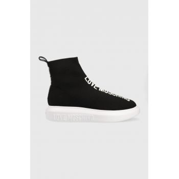 Love Moschino sneakers culoarea negru