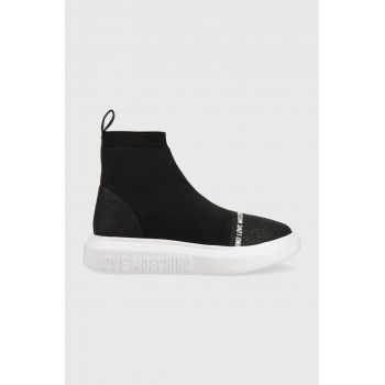 Love Moschino sneakers culoarea negru