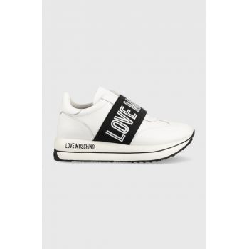 Love Moschino sneakers din piele culoarea alb