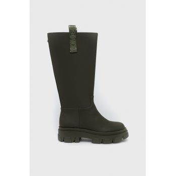 Steve Madden cizme Lodge femei, culoarea verde, cu platforma ieftine