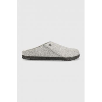 Birkenstock papuci de casa Zermatt Rivet culoarea gri