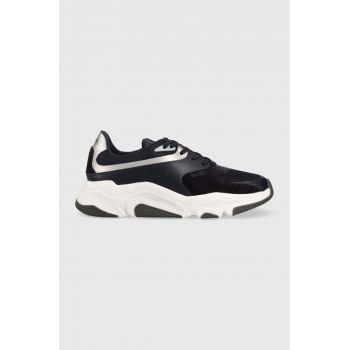 BOSS sneakers Asher Runn culoarea albastru marin
