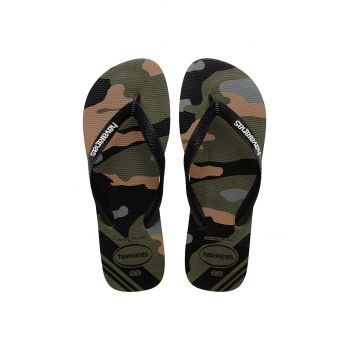 Havaianas slapi Top Camu barbati, culoarea verde