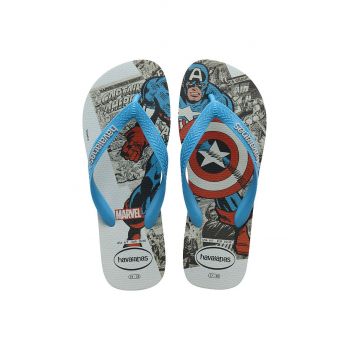 Havaianas slapi Top Marvel Classics culoarea turcoaz Havaianas slapi Top Marvel Classics culoarea turcoaz