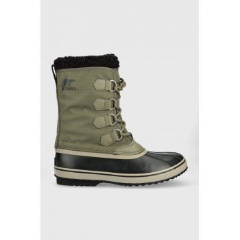 Sorel cizme de iarna Pac Nylon Dtv barbati, culoarea verde