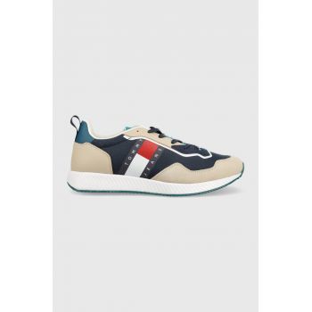 Tommy Jeans sneakers Track Cleat culoarea albastru marin