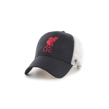 47brand șapcă Liverpool FC culoarea negru, cu imprimeu EPL-BRANS04CTP-BK