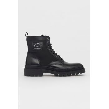 Karl Lagerfeld Pantofi bărbați, culoarea negru ieftine