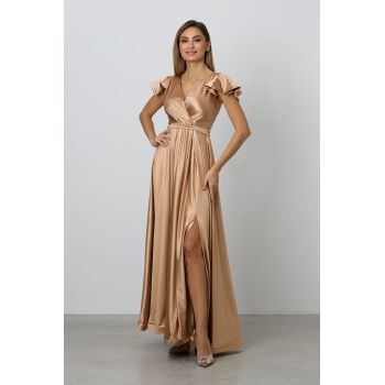 Rochie Affection Caramel la reducere