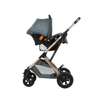 Carucior transformabil KikkaBoo 3 in 1 Kaia Dark Grey de firma original