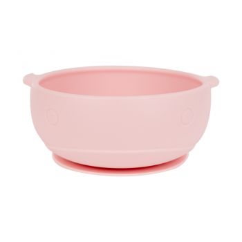 Castron din silicon KikkaBoo cu ventuza Whale Pink