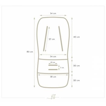 Insert cu 2 fete husa bumbac respirabila pentru carucior sport Cherry ieftin