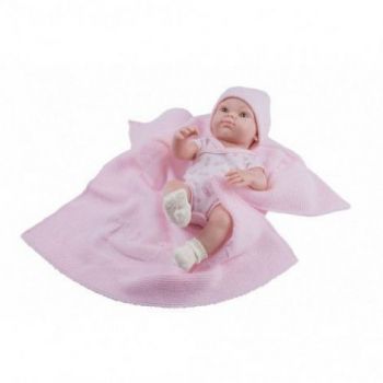 Bebelus fetita cu paturica tricotata roz - MINI PIKOLIN, Paola Reina