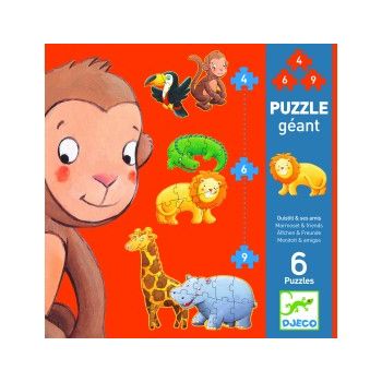 Puzzle gigant Djeco animale sălbatice de firma original