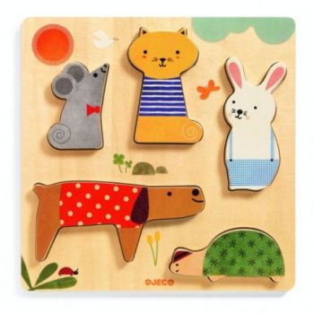 Puzzle lemn animale de companie de firma original