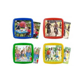 Set 4 puzzle Ma distrez cu prietenii mei - Miniland de firma original