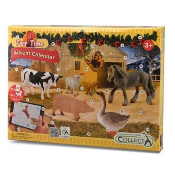 Calendar de Craciun Collecta cu figurine pictate manual Viata la ferma 84178 la reducere