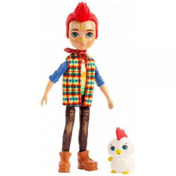 Papusa Enchantimals by Mattel Redward Rooster cu figurina Cluck la reducere
