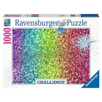 Puzzle provocare curcubeu cu sclipici, 1000 piese 16745 Ravensburger
