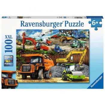 PUZZLE VEHICULE DE CONSTRUCTII, 100 PIESE