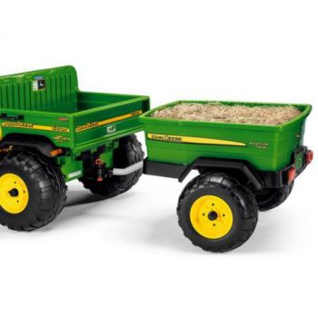 Remorca Peg Perego John Deere Adventure, 3 ani+, Negru   Verde   Galben