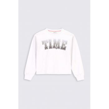 Coccodrillo bluza copii culoarea alb, cu imprimeu