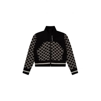 Karl Lagerfeld bluza copii culoarea negru, modelator