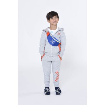 Kenzo Kids pantaloni de trening pentru copii culoarea gri, cu imprimeu ieftini