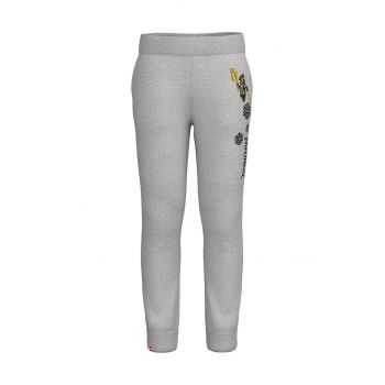 Lego Wear pantaloni de trening din bumbac pentru copii culoarea gri, cu imprimeu