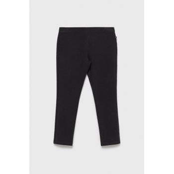 United Colors of Benetton leggins copii culoarea negru, neted ieftini