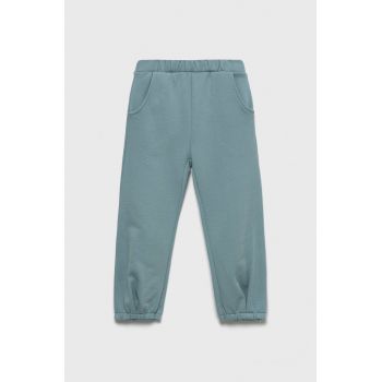 United Colors of Benetton pantaloni de trening din bumbac pentru copii neted