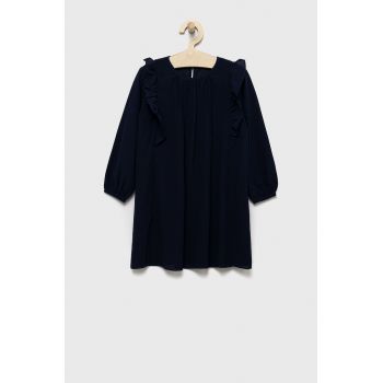 United Colors of Benetton rochie fete culoarea albastru marin, mini, drept