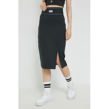 Fila fusta culoarea negru, midi, creion ieftina