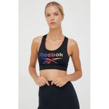 Reebok sutien sport Gina culoarea negru, modelator