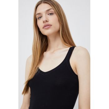 United Colors of Benetton top femei, culoarea negru ieftin