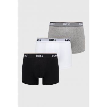 BOSS boxeri 3 pack bărbați, culoarea alb 50475274 de firma originali