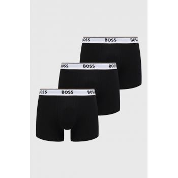 BOSS boxeri 3 pack barbati, culoarea negru