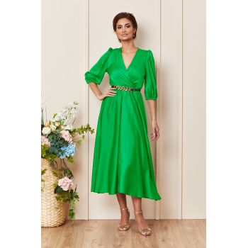 Rochie Yolanda Verde Deschis ieftina la reducere