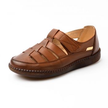 Pantofi piele naturala 124069 maro