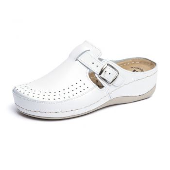 Saboti piele 182 Bela